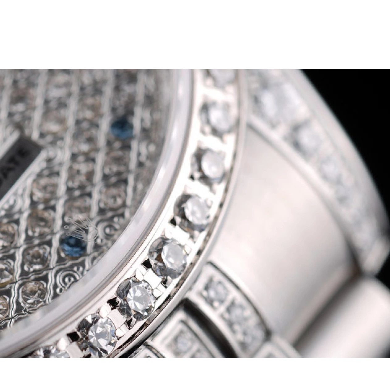 Rolex copies cheap Diamond Dial DayDate Bracelet Diamond 41985 Stainless Plated Plated Rolex Steel 0604